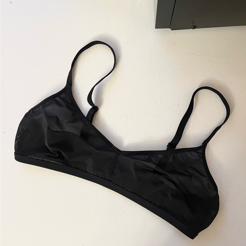 Negative Underwear Black Sieve Non-Wire Bra Size 2